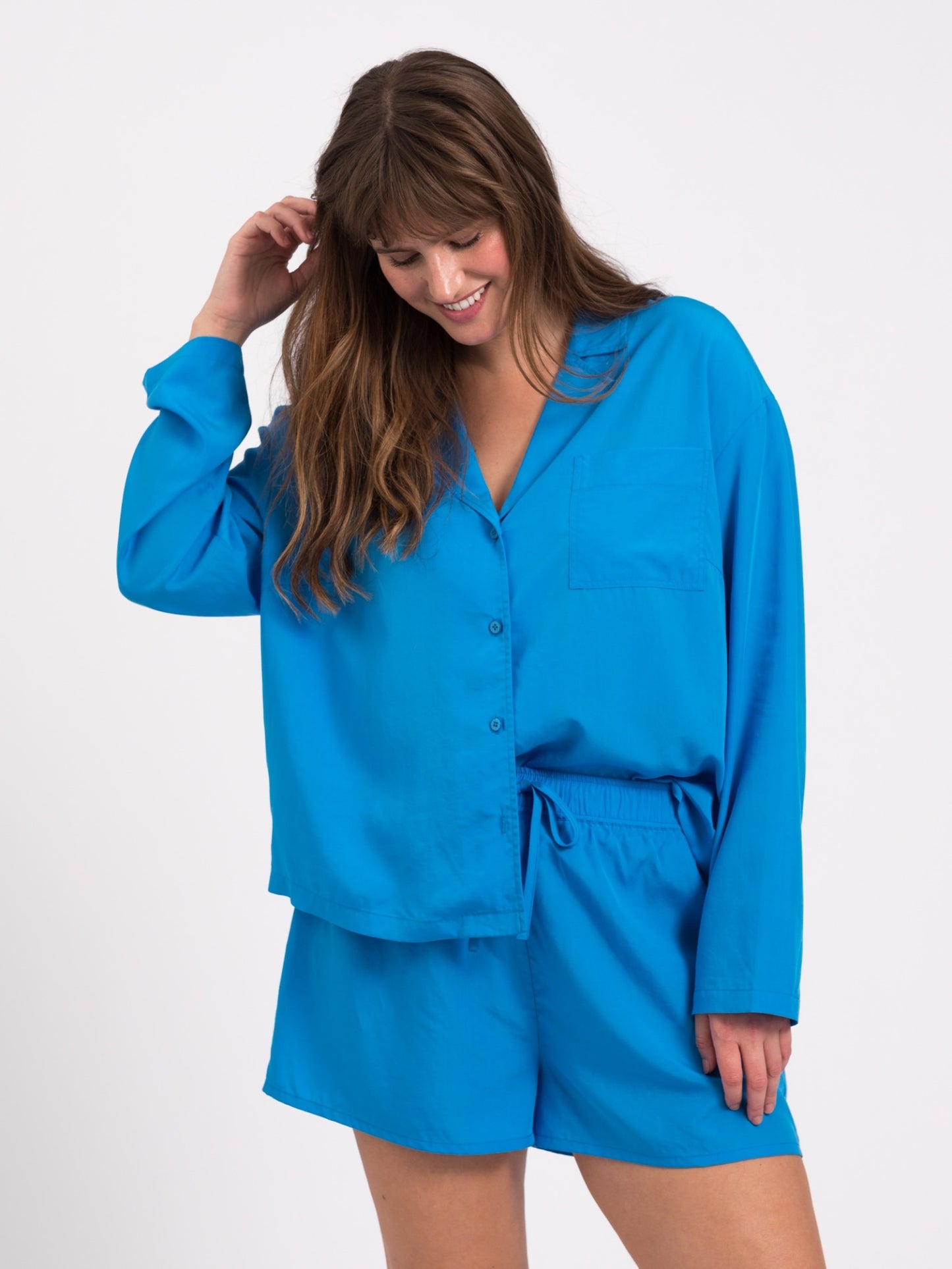 Snuggle pajama shorts - Bright Blue